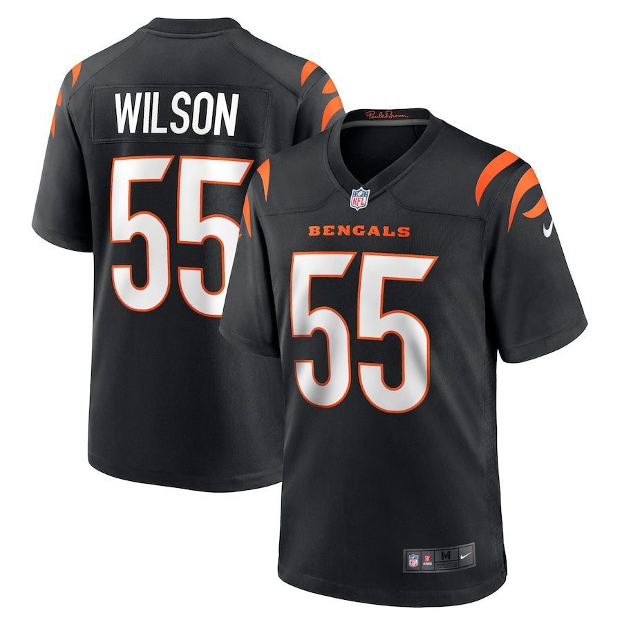 Men Cincinnati Bengals 55 Logan Wilson Nike Black Game NFL Jersey